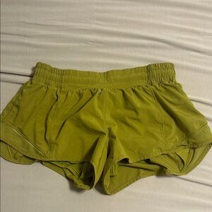 Lululemon Mustard Hotty Hot shorts